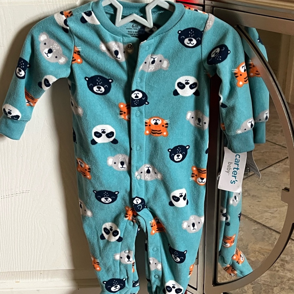 Carter's Blue Cozy Footie One Piece